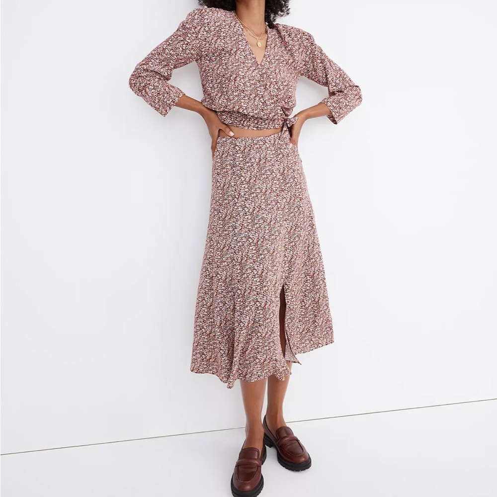 Madewell floral seamed midi skirt - Picture 6 of 10